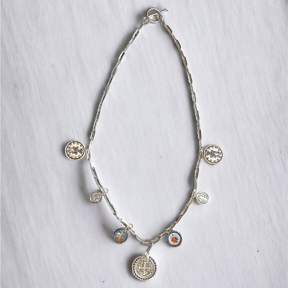 Medallion Religious Charm Necklace - Picture 5 of 8